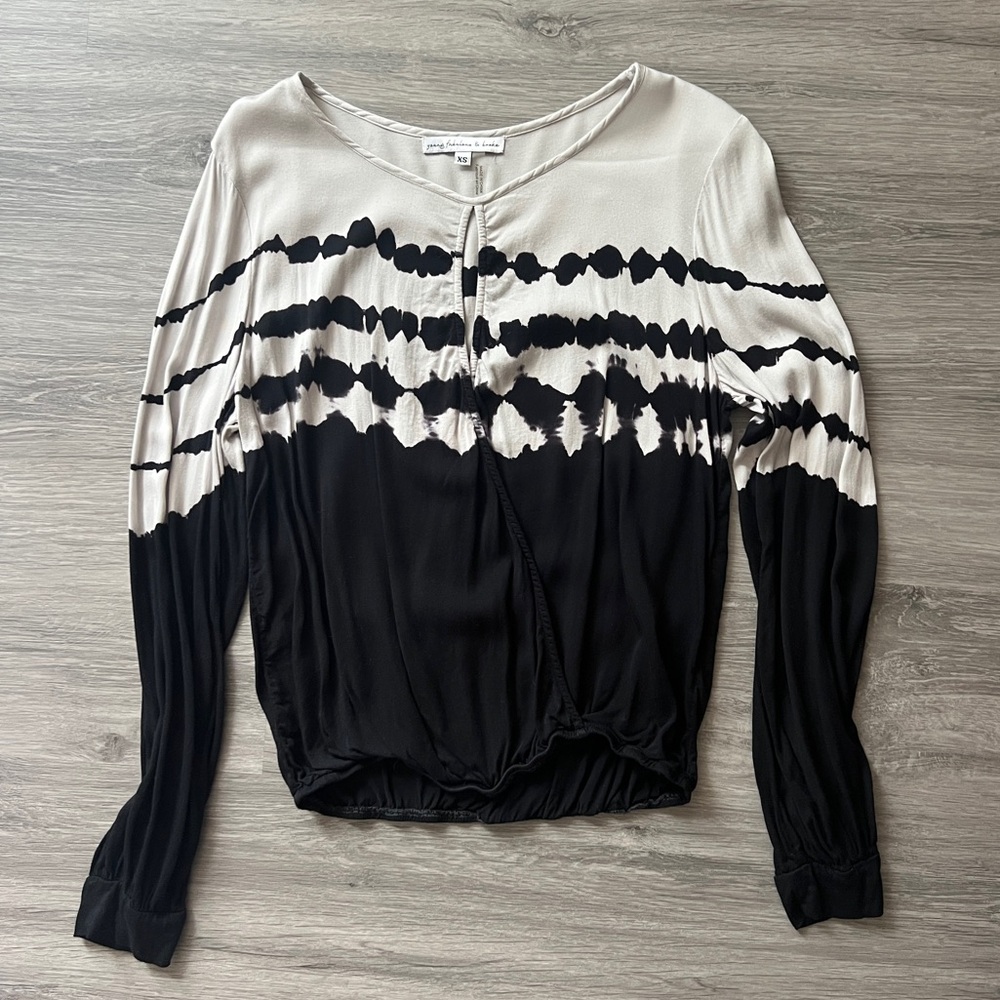 Young Fabulous & Broke tie dye wrap top XS